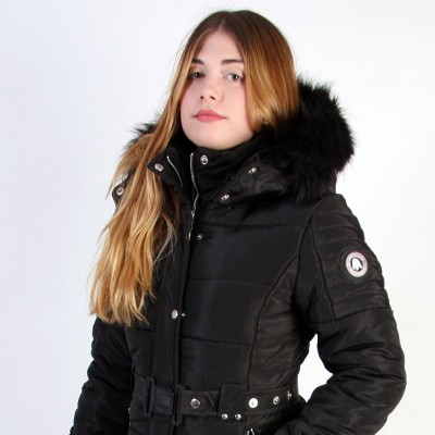 Abrigo Lady Jon Original Free Norway – Modelo Negro y Capucha de Pelo
