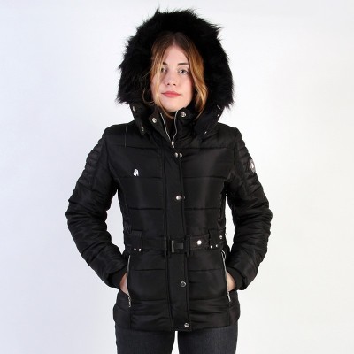 Abrigo Lady Jon Original Free Norway – Modelo Negro y Capucha de Pelo