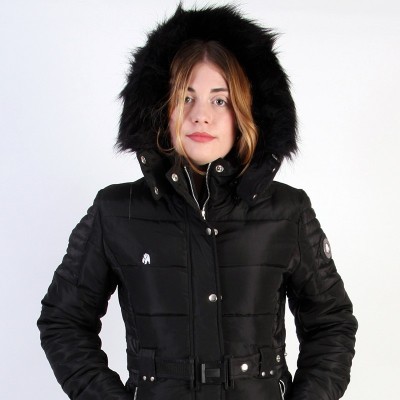 Abrigo Lady Jon Original Free Norway – Modelo Negro y Capucha de Pelo