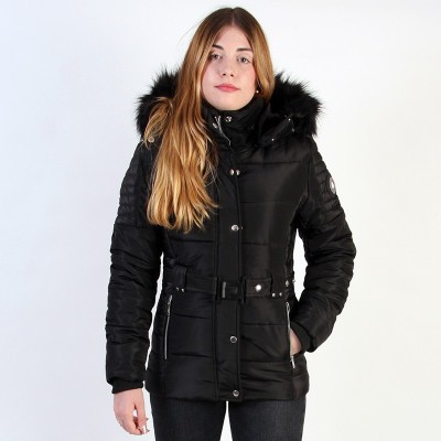 Abrigo Lady Jon Original Free Norway – Modelo Negro y Capucha de Pelo