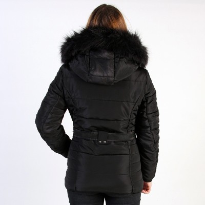 Abrigo Lady Jon Original Free Norway – Modelo Negro y Capucha de Pelo