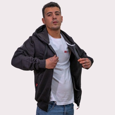 Sudadera Classic Hood Original Free Norway – Modelo negro con cremalle