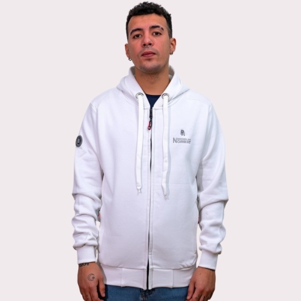Sudadera Classic Hood Original Free Norway – Modelo Blanco con cremallera