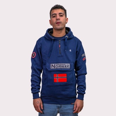 Sudadera Kangaroo Original Free Norway – Modelo navy con capucha