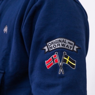 Sudadera Kangaroo Original Free Norway – Modelo navy con capucha
