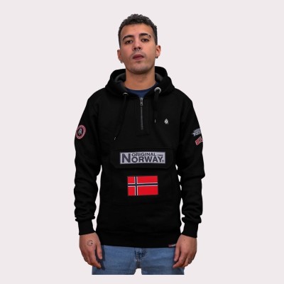 Sudadera Kangaroo Original Free Norway – Modelo negra con capucha