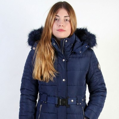 Abrigo Lady Jon Original Free Norway – Modelo Navy y Capucha de Pelo
