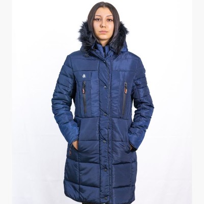 Abrigo Díaz Women Original Free Norway Navy con Capucha