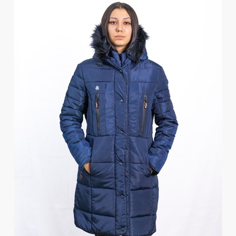 Abrigo Díaz Women Original Free Norway Navy con Capucha