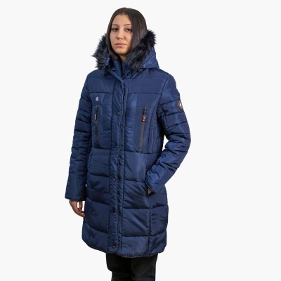 Abrigo Díaz Women Original Free Norway Navy con Capucha