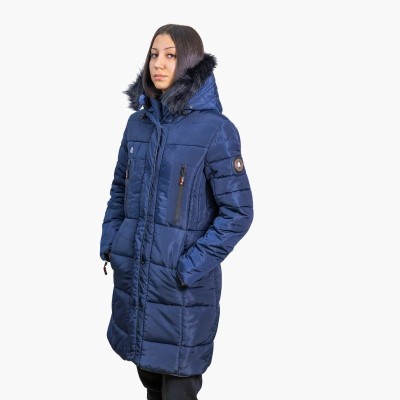 Abrigo Díaz Women Original Free Norway Navy con Capucha