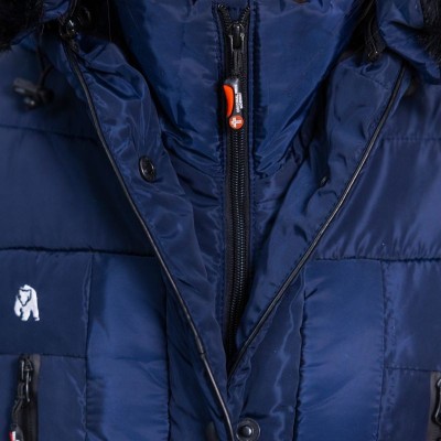 Abrigo Díaz Women Original Free Norway Navy con Capucha