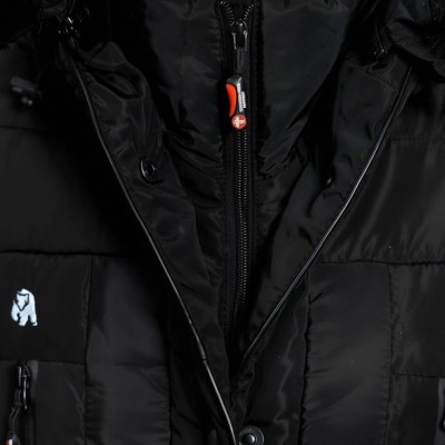 Abrigo Díaz Women Original Free Norway – Negro con Capucha de Pelo | A