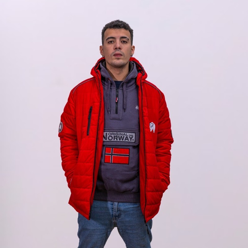 Abrigo Plumy Memory Ray Men Original Free Norway – Rojo