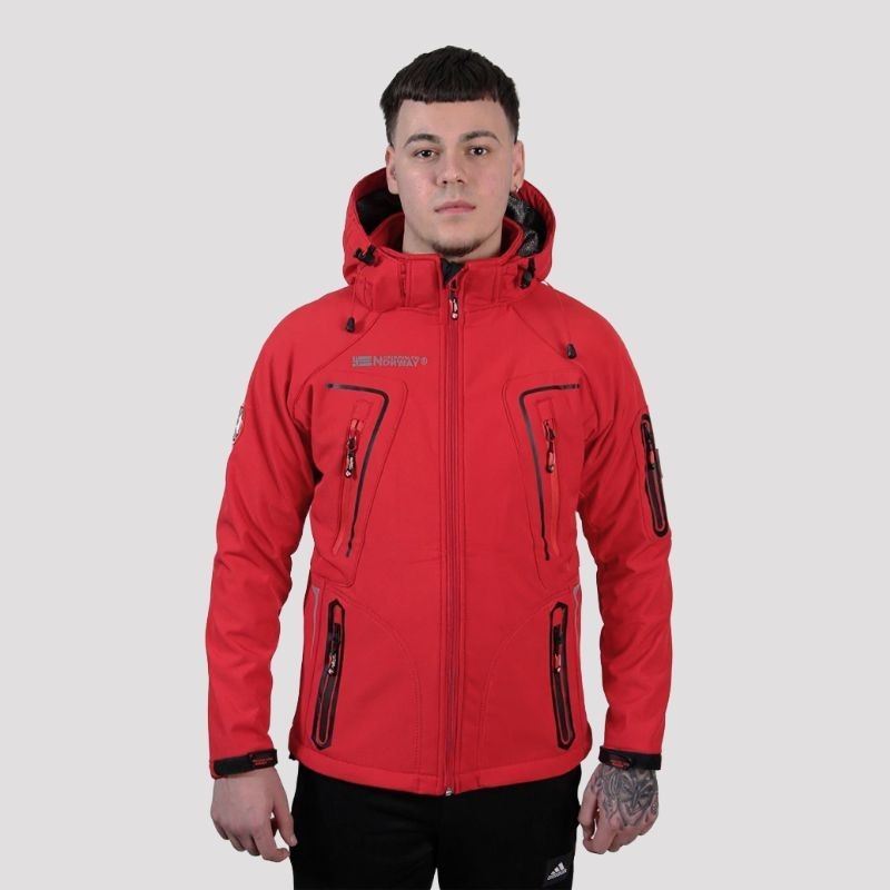 Soft shell rojo NUPRINO men impermeable | Original Free Norway