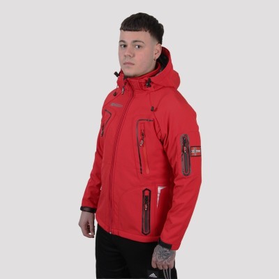 Soft shell rojo NUPRINO men impermeable | Original Free Norway