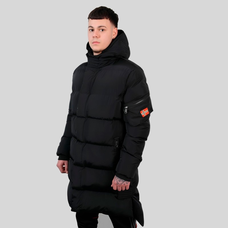 Chaquetón Long Puffer Men Original Free Norway – Negro